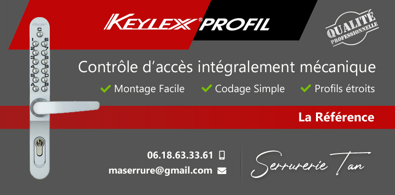 Serrure à code mécanique - Keylex Profil - Lokod